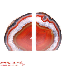 Bookends: Orange Agate Bookends