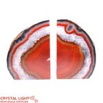 Orange Agate Bookends