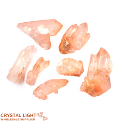 Tangerine Quartz: Tangerine Quartz Cluster Lot