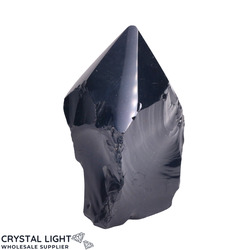 Cut Base Points: Black Obsidian Cut Base Point