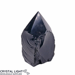 Cut Base Points: Black Obsidian Cut Base Point