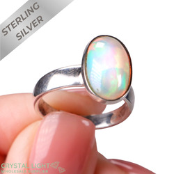 Sterling Silver Rings: Ethiopian Opal Ring