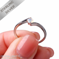 Sterling Silver Rings: Ethiopian Opal Bypass Ring