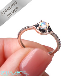 Sterling Silver Rings: Ethiopian Opal Open-Bezel Ring