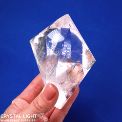 Faceted Shapes: Clear Quartz Faceted Shape (AAA-Grade)
