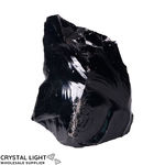 Black Obsidian Rough Cut Base