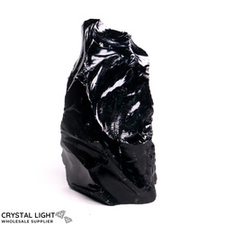 Rough Cut Bases: Black Obsidian Rough Cut Base