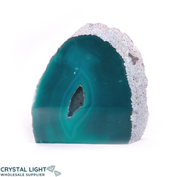 Agate Geodes: Teal Agate Cut Base Geode