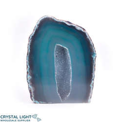 Agate Geodes: Teal Agate Cut Base Geode