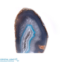 Agate Geodes: Teal Agate Cut Base Geode