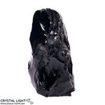 Black Obsidian Rough Cut Base