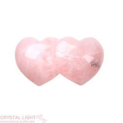 Hearts: Rose Quartz Double Heart (A-Grade)