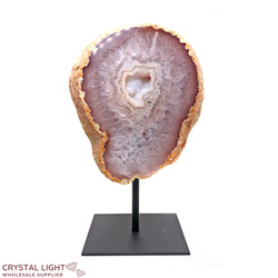 Display Pieces on Stand: Agate Geode on Stand