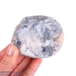 Single Druse Pieces: Celestite Semi-Polished Druse