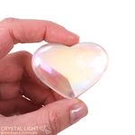 Rainbow Aura Quartz Heart (Single)