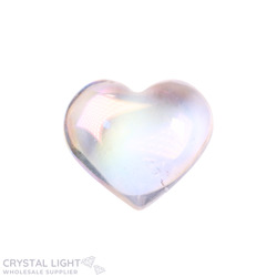 Hearts: Rainbow Aura Quartz Heart (Single)