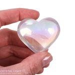 Rainbow Aura Quartz Heart (Single)