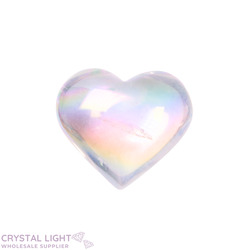 Hearts: Rainbow Aura Quartz Heart (Single)