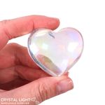 Rainbow Aura Quartz Heart (Single)