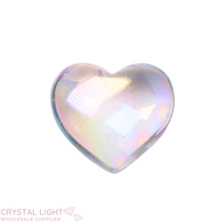 Hearts: Rainbow Aura Quartz Heart (Single)