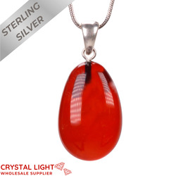 Sterling Silver Pendants: Amber Pendant