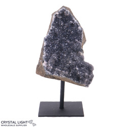 Display Pieces on Stand: Black Amethyst Druse on Stand