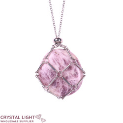 Necklaces: Lepidolite Basket Necklace