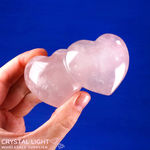 Rose Quartz Double Heart (Single)