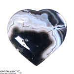 Black Striped Agate Heart