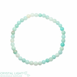 4mm Round Bead Bracelets: Amazonite Bracelet 4mm