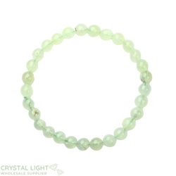 6mm Round Bead Bracelets: Prehnite Bracelet 6mm