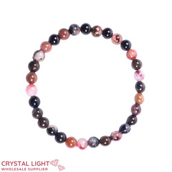 6mm Round Bead Bracelets: Mixed Tourmaline Bracelet 6mm