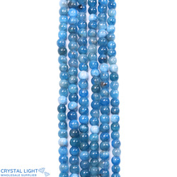 4mm Bead: Blue Apatite Beads 4mm