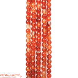 6mm Bead: Orange Agate Beads 6mm