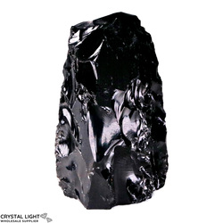 Rough Cut Bases: Black Obsidian Cut Base