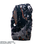 Black Obsidian Rough Cut Base