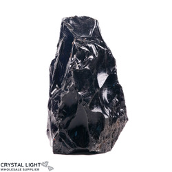 Rough Cut Bases: Black Obsidian Rough Cut base