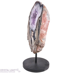Display Pieces on Stand: Amethyst Druse Slice on Stand