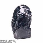 Black Obsidian Rough Cut Base