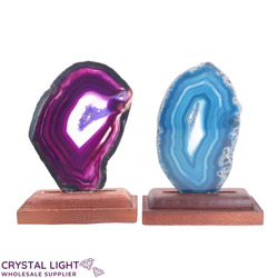 Display Pieces on Stand: Agate Slice on Stand Lot