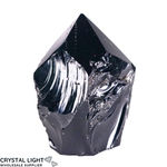 Black Obsidian Cut Base Point