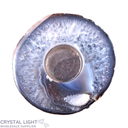 Candle Holders: Agate Flat Candle Holder