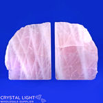 Rose Quartz Bookends