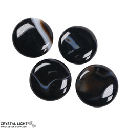 Flatstone Individuals and Lots: Black Stripe Agate Lot