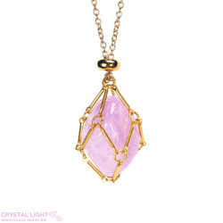 Necklaces: Kunzite Basket Necklace