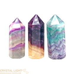 Polished Point Lots: Rainbow Fluorite Point Lot