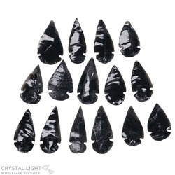 Other Artifacts: Black Obsidian Arrowhead Lot