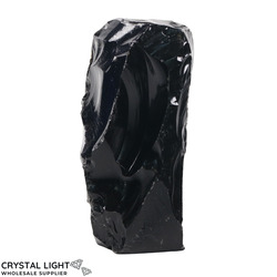 Rough Cut Bases: Black Obsidian Rough Cut Base