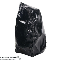 Rough Cut Bases: Black Obsidian Rough Cut Base