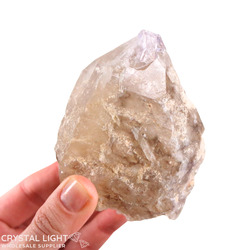Individual Natural Points: Citrine Elestial Point with Amethyst Tip